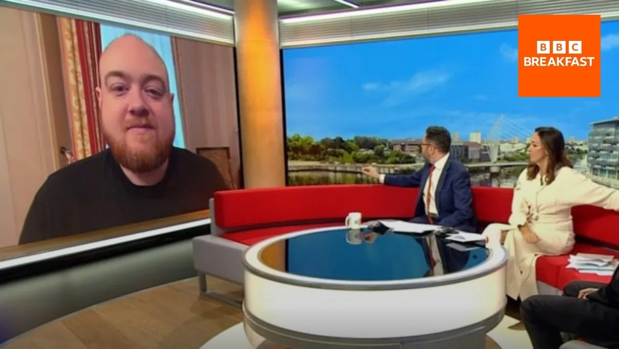 Dan Fitzpatrick speaking live on BBC Breakfast