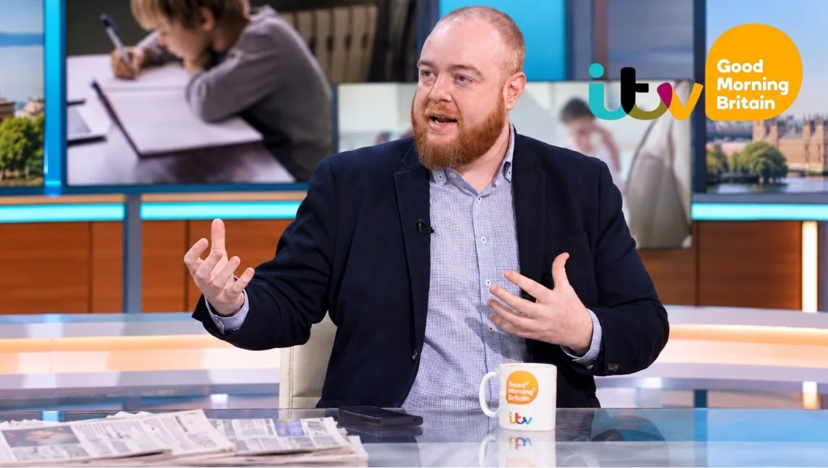 Dan Fitzpatrick in the studio on ITV's Good Morning Britain